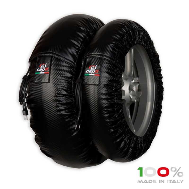 Calentadores Capit Suprema Spina Color negro (17 - Del.120/Tra.200/60) - motoscamaralweb.com