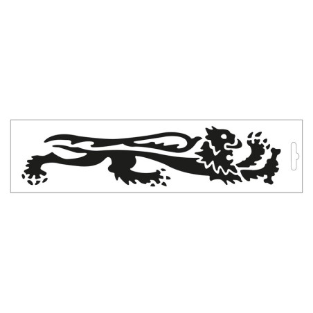 Adhesivo MALOSSI León lado derecho 23cm - Negro - motoscamaralweb.com