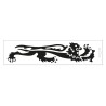 Adhesivo MALOSSI León lado derecho 23cm - Negro - motoscamaralweb.com