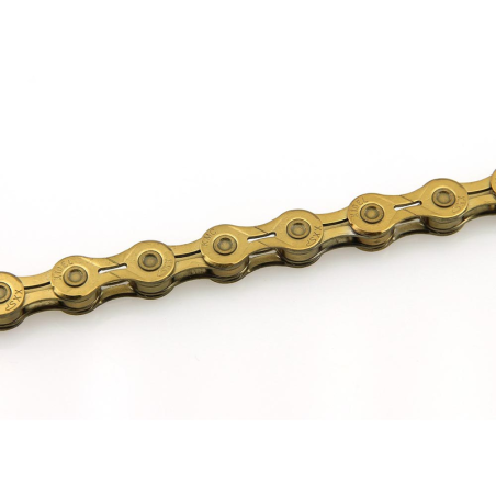 Cadena KMC X10EL 10 velocidades 114 eslabones oro - motoscamaralweb.com