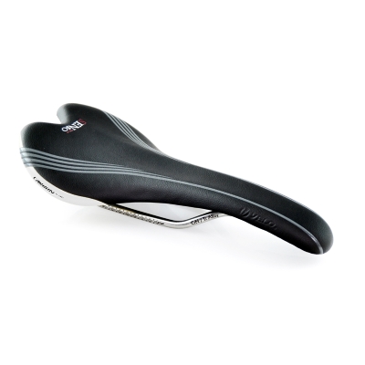 Sillín bicicleta Racing VELO Miles Vex VL1491. Raíles titanio. Unisex. Color negro - motoscamaralweb.com