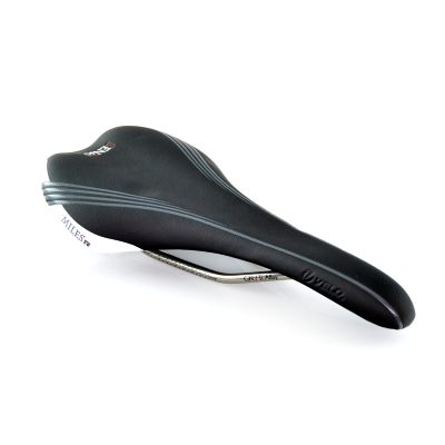 Sillín bicicleta Racing VELO Miles I VL1411 negro raíles titanio. Masculino. Negro/Blanco - motoscamaralweb.com