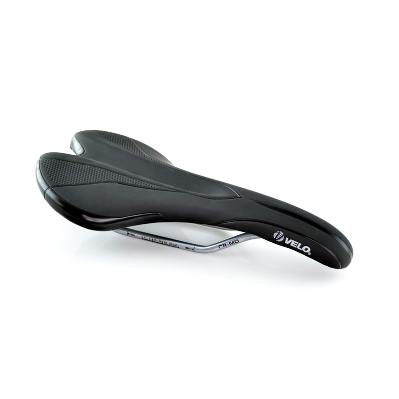 Sillín bicicleta VELO Miles VL1535 negro. raíles cromoli - motoscamaralweb.com