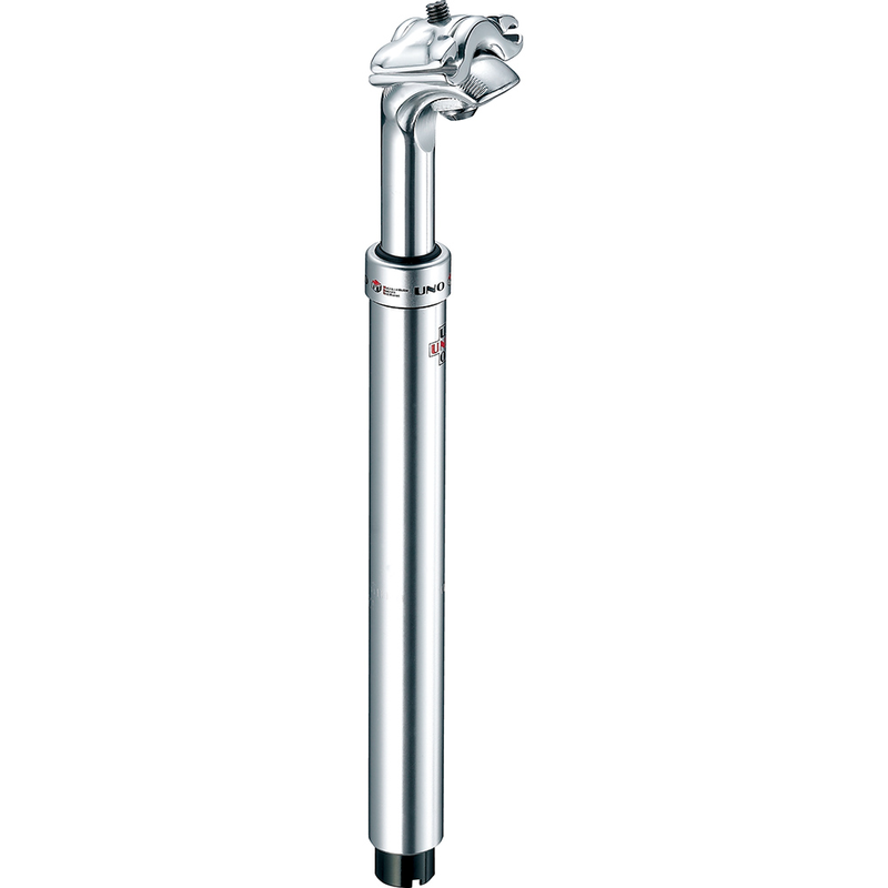 Tija de sillín UNO City Comfort con suspensión - 350 mm Ø27.2 Plata - motoscamaralweb.com Tija de sillín UNO City Comfort con suspensión - 350 mm Ø27.2 Plata - motoscamaralweb.com