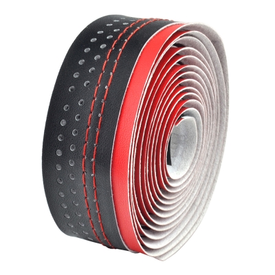 Cinta para manillar de carretera VELO microfibra perforada roja/negra - motoscamaralweb.com