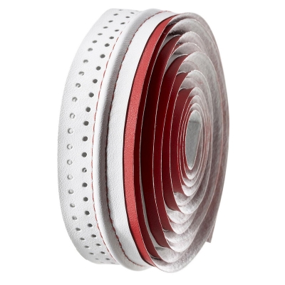 Cinta para manillar de carretera VELO microfibra perforada roja/blanca - motoscamaralweb.com