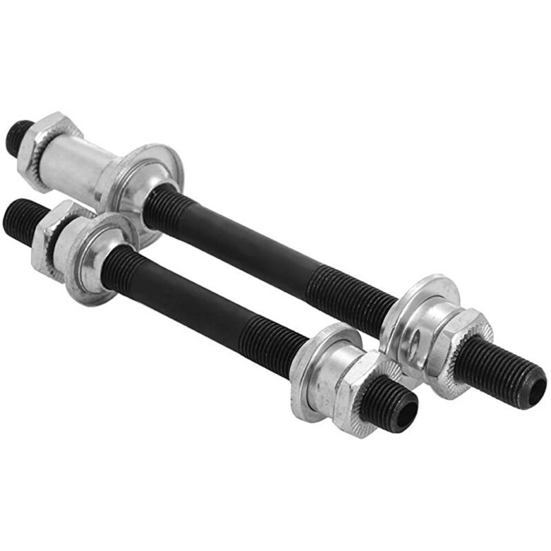 Eje de rueda delantera de bicicleta roscado convencional completo Ø9.5x108mm - motoscamaralweb.com Eje de rueda delantera de bicicleta roscado convencional completo Ø9.5x108mm - motoscamaralweb.com