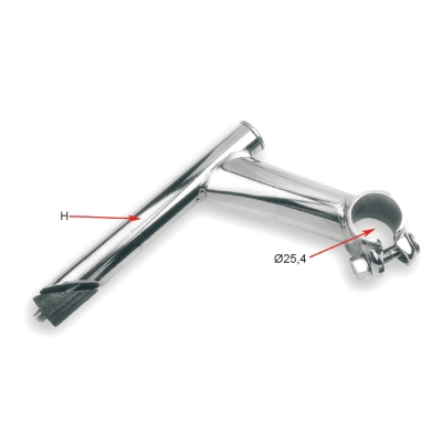 Potencia para bicicleta 45° V BIKE - 100 mm negro - motoscamaralweb.com