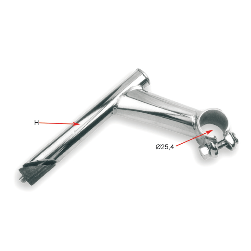 Potencia para bicicleta 45° V BIKE - 100 mm negro - motoscamaralweb.com Potencia para bicicleta 45° V BIKE - 100 mm negro - motoscamaralweb.com