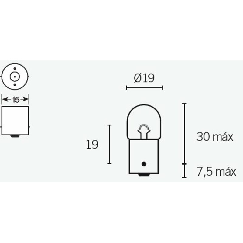 Lámpara TECNIUM R5 12V 5W - 10 uds - motoscamaralweb.com Lámpara TECNIUM R5 12V 5W - 10 uds - motoscamaralweb.com