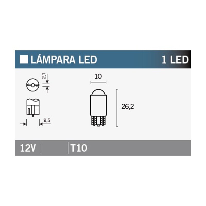 Lámpara V PARTS 1LED T10 AMBAR - 10 uds - motoscamaralweb.com Lámpara V PARTS 1LED T10 AMBAR - 10 uds - motoscamaralweb.com