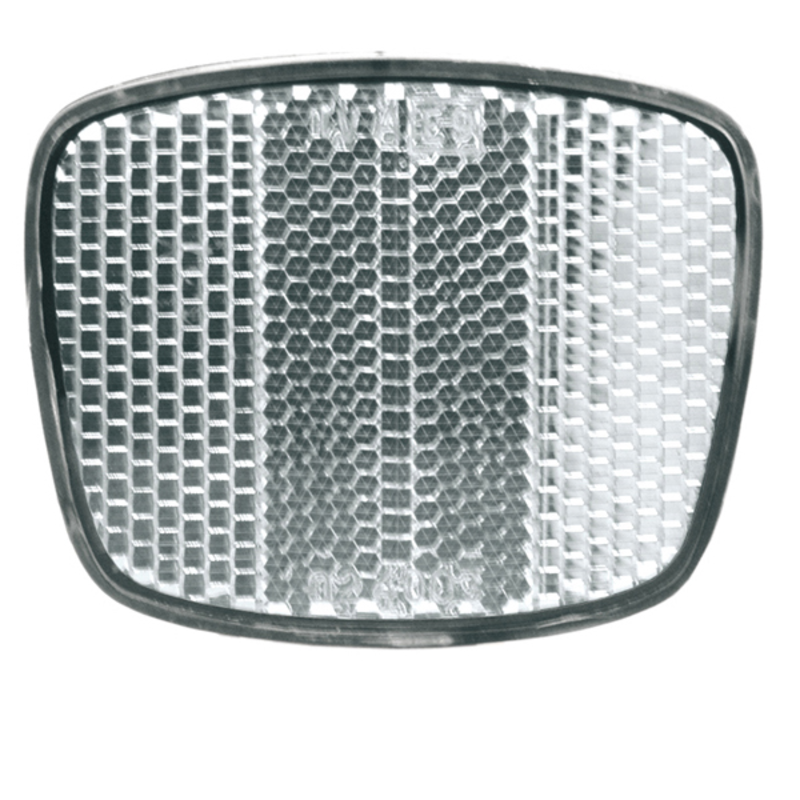 Reflector delantero de bicicleta + soporte sujeción a la horquilla V BIKE - motoscamaralweb.com Reflector delantero de bicicleta + soporte sujeción a la horquilla V BIKE - motoscamaralweb.com