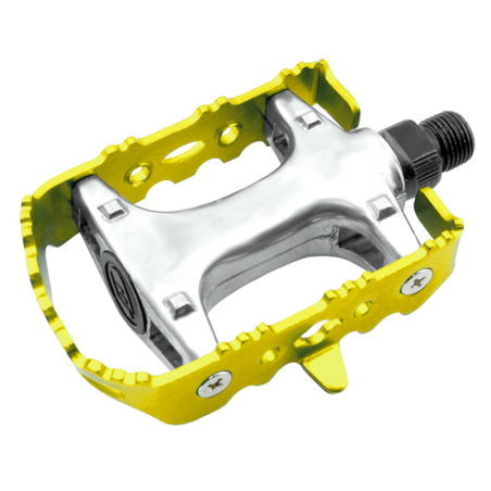 Par pedales BTT aluminio. Amarillo - motoscamaralweb.com