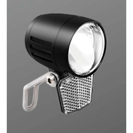 Luz delantera bicicleta LED 100lm para dinamo 6V + reflector - motoscamaralweb.com