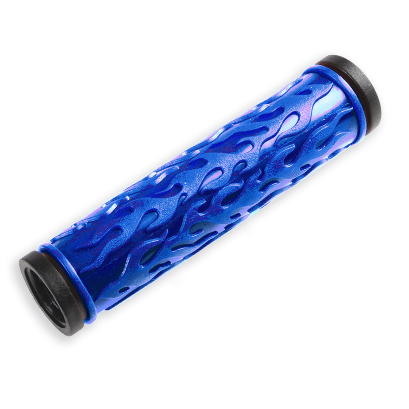 Puños de bicicleta VELO flame kraton azul - motoscamaralweb.com Puños de bicicleta VELO flame kraton azul - motoscamaralweb.com