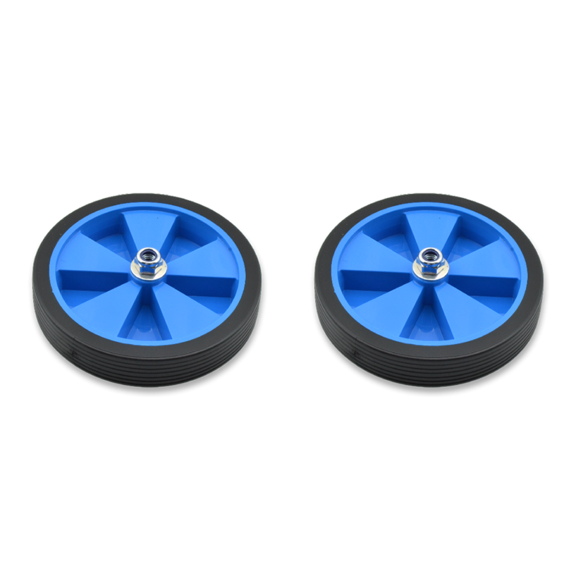 Par de ruedas completas para estabiciclo llanta azul - motoscamaralweb.com