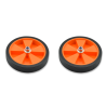 Par de ruedas completas para estabiciclo llanta naranja - motoscamaralweb.com