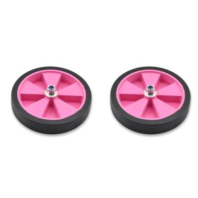 Par de ruedas completas para estabiciclo llanta rosa - motoscamaralweb.com