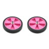 Par de ruedas completas para estabiciclo llanta rosa - motoscamaralweb.com