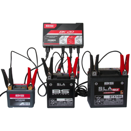 Cargador de bateria inteligente BS Battery BK20 6V/12V 3x2A - motoscamaralweb.com