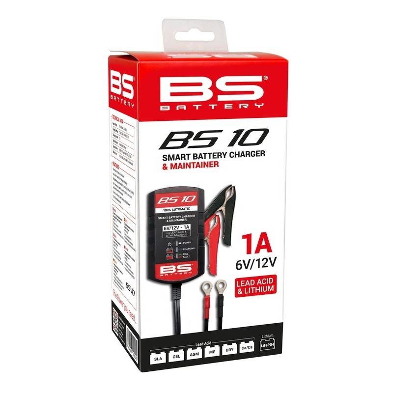 Cargador de bateria inteligente BS BATTERY BS10 - 6/12V 1A - motoscamaralweb.com Cargador de bateria inteligente BS BATTERY BS10 - 6/12V 1A - motoscamaralweb.com