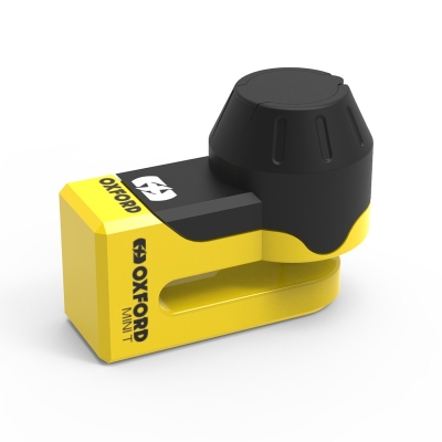 Candado de disco OXFORD Mini T - 5.5 mm amarillo - motoscamaralweb.com