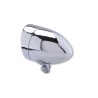 Faro auxiliar largo cromado con visera SHIN YO Bullet - motoscamaralweb.com
