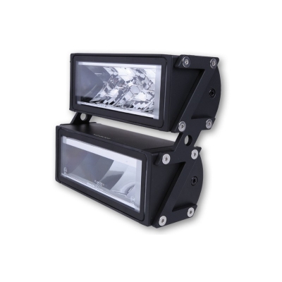 Juego de faros delanteros LED HIGHSIDER Ultimate con soporte Z (luz de cruce + luz de carretera) (montaje lateral) - motoscamara