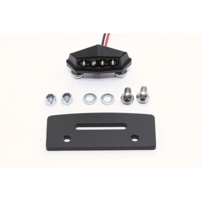 Placa de montaje HIGHSIDER + luz de matrícula LED - motoscamaralweb.com