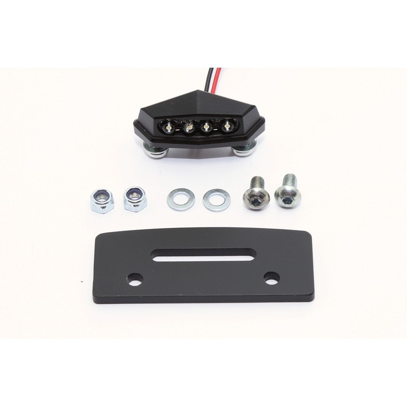 Placa de montaje HIGHSIDER + luz de matrícula LED - motoscamaralweb.com Placa de montaje HIGHSIDER + luz de matrícula LED - motoscamaralweb.com