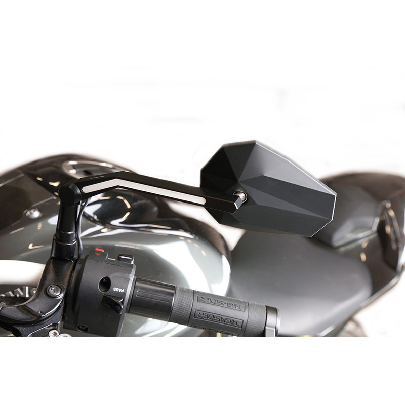 Juego de retrovisores HIGHSIDER Stealth-X3 (con luz de posición LED) - motoscamaralweb.com