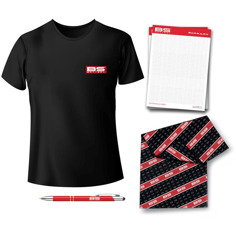 Pack merchandising BS Battery - 6 camisetas. bragas. bolis y libretas - motoscamaralweb.com Pack merchandising BS Battery - 6 camisetas. bragas. bolis y libretas - motoscamaralweb.com