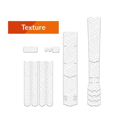 Kit adhesivos protectores cuadro ALGIS texture XL LINE blanco - motoscamaralweb.com