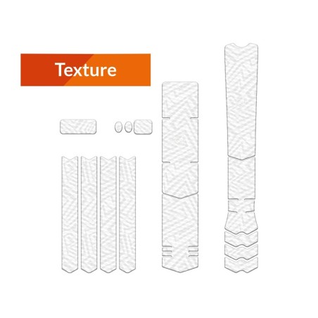 Kit adhesivos protectores cuadro ALGIS texture XL LINE blanco - motoscamaralweb.com
