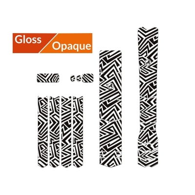Kit adhesivos protectores cuadro ALGIS brillo XL LINES negro - motoscamaralweb.com