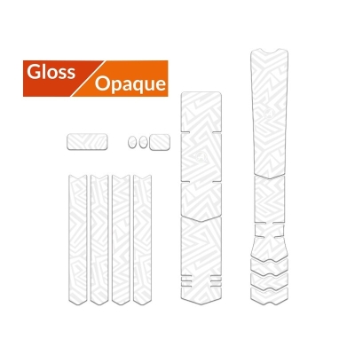 Kit adhesivos protectores cuadro ALGIS brillo XL LINES blanco - motoscamaralweb.com
