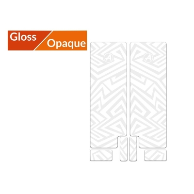 Kit adhesivos protectores de horquilla ALGIS LINES mate blanco - motoscamaralweb.com