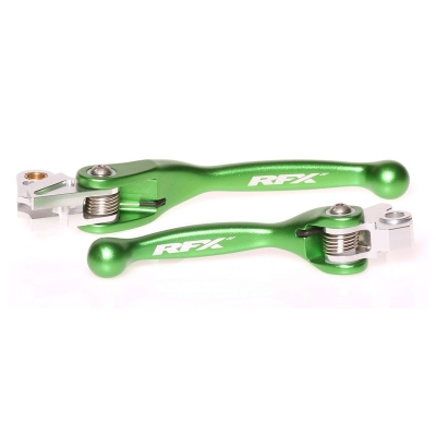 Juego de manetas flexibles forjadas RFX Race (verde) - motoscamaralweb.com