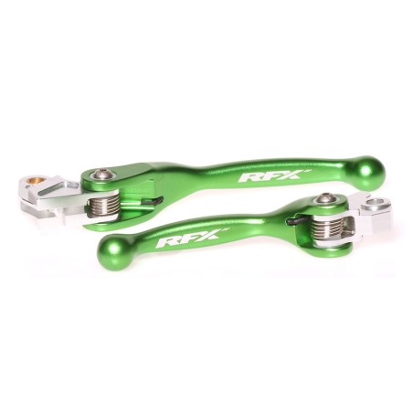 Juego de manetas flexibles forjadas RFX Race (verde) - motoscamaralweb.com