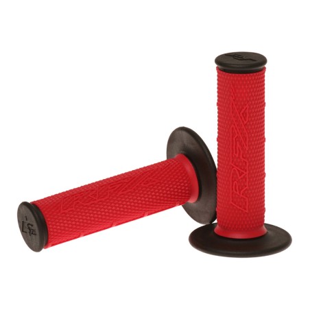 Puños compuestos dobles RFX Pro Series con extremos negros (rojo/negro