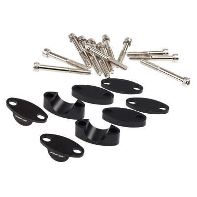 Kit de elevador de manillar RFX Race 22.2 mm (negro) Universal Eleva 25 mm/30 mm/35 mm/40 mm - motoscamaralweb.com
