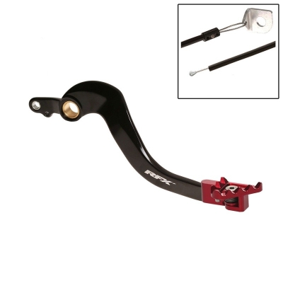 Pedal de freno trasero RFX Pro FT (negro/rojo) - Honda CRFX450 - motoscamaralweb.com