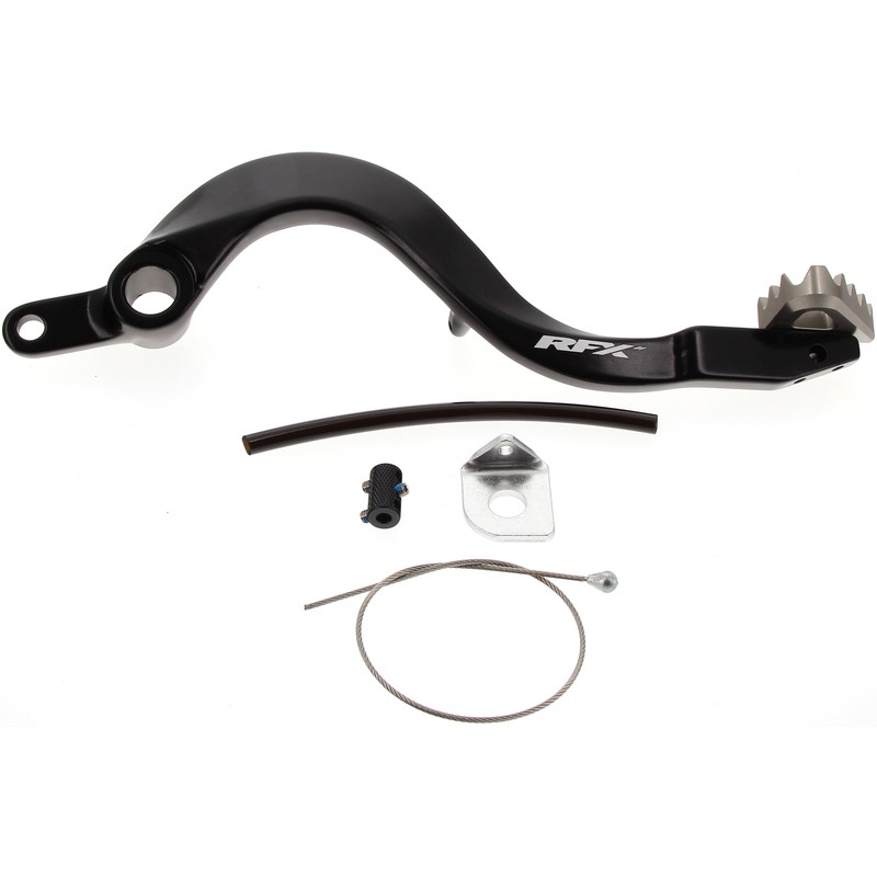 Pedal de freno trasero RFX Pro ST (H/A negro / H/A titanio) - Kawasaki KXF450 - motoscamaralweb.com Pedal de freno trasero RFX Pro ST (H/A negro / H/A titanio) - Kawasaki KXF450 - motoscamaralweb.com