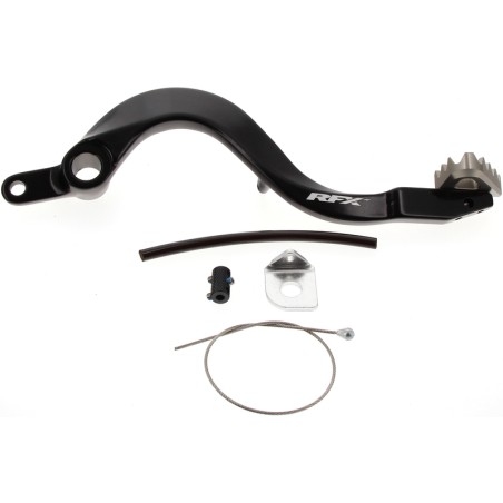 Pedal de freno trasero RFX Pro ST (H/A negro / H/A titanio) - Kawasaki KXF450 - motoscamaralweb.com
