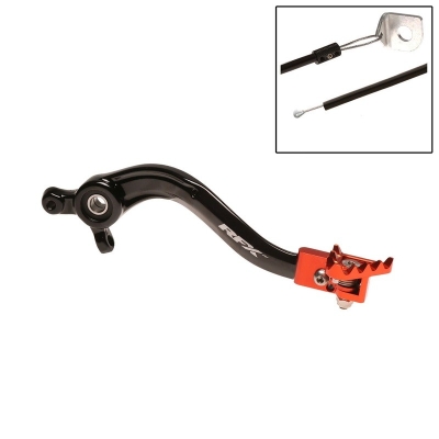 Pedal de freno trasero RFX Pro FT (negro/naranja) - motoscamaralweb.com
