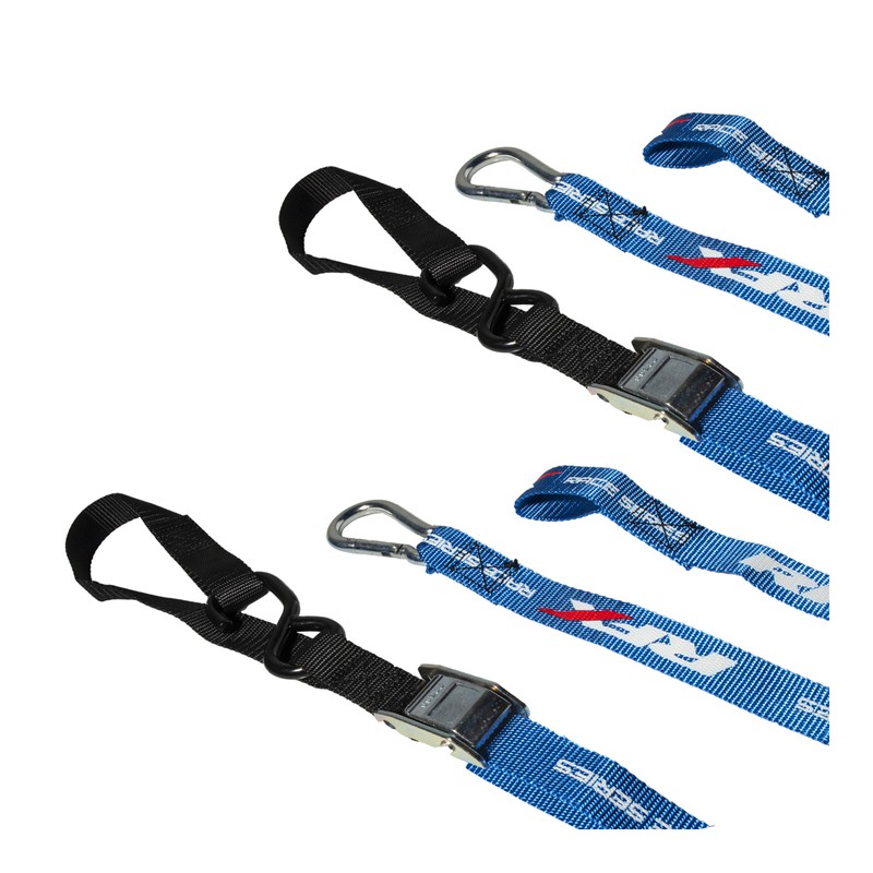 Correas de amarre RFX Race Series 1.0 (GB LTD) con bucle adicional y clip de mosquetón - motoscamaralweb.com Correas de amarre RFX Race Series 1.0 (GB LTD) con bucle adicional y clip de mosquetón - motoscamaralweb.com