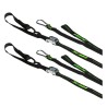 Correas de amarre RFX Race Series 1.0 (negro/Hi-Viz LE) con bucle adicional y clip de mosquetón - motoscamaralweb.com