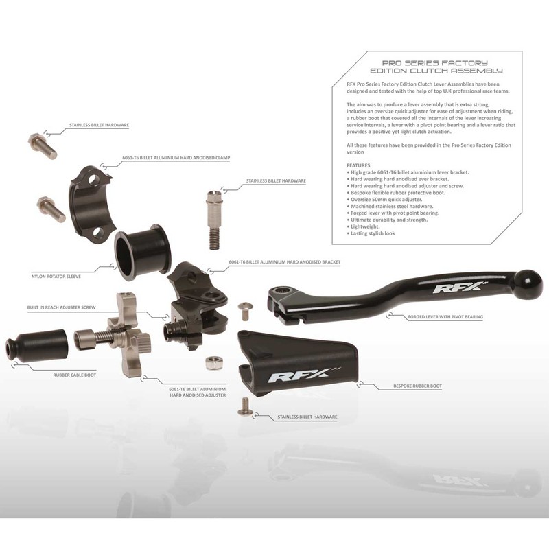 Juego de tornillos de recambio de acero inoxidable M4x8 del conjunto de maneta embrague RFX Pro. 2 unidades (para funda) - motos Juego de tornillos de recambio de acero inoxidable M4x8 del conjunto de maneta embrague RFX Pro. 2 unidades (para funda) - motos