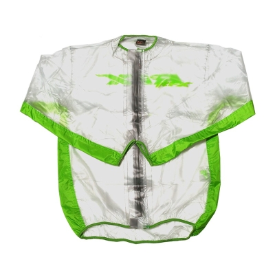Chaqueta impermeable RFX Sport (transparente/verde). talla adulto M - motoscamaralweb.com