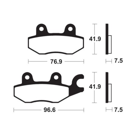 Pastillas de freno TECNIUM sintetizadas - MF455 - motoscamaralweb.com